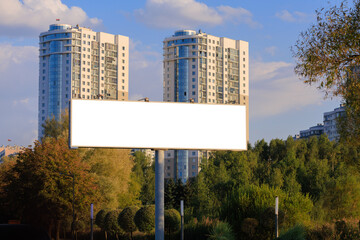 Background for design, billboards on city streets and along roads