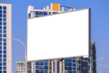 Obraz premium Background for design, billboards on city streets and along roads