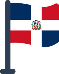 Dominican Republic Flag Rounded