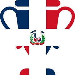 Dominican Republic flag on Victory bag