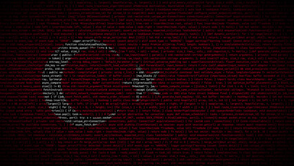 Binary code on flag of Turkey. Program source code or Hacker concept on Turkish flag. Turkey...