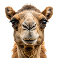 Obraz premium Closeup of a Camel. Portrait Isolated on White Background. 