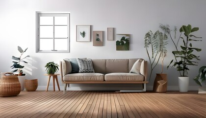 Minimalist and cozy design living room