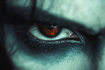 Fototapeta premium close up of vampire eyes 