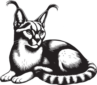 Carcal cat vector