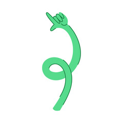 Obraz premium gesture twisted hands cartoon. expression movement, surreal abstract, form tension gesture twisted hands sign. isolated symbol vector illustration