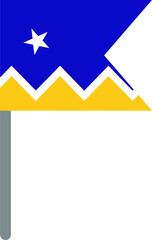 Chilean Antarctic Territory Flag On Crisp Corners