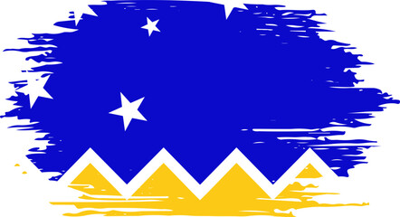 Brush On Chilean Antarctic Territory Flag