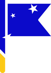 Chilean Antarctic Territory Flag Crisp Icon