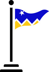 Chilean Antarctic Territory Flag Free Icon