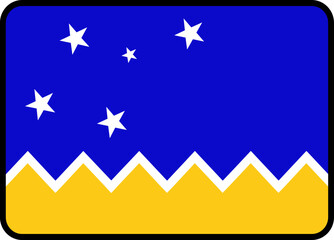 Chilean Antarctic Territory Flag Rounded Rectangle Icon