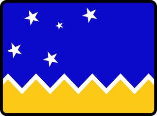 Chilean Antarctic Territory Flag Smooth rectangle icon