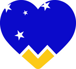 Heart Icon on Chilean Antarctic Territory Flag
