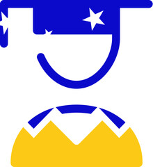Chilean Antarctic Territory flag on Male student icon