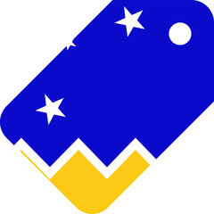 Chilean Antarctic Territory Flag on Price Tag