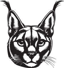 Carcal cat vector