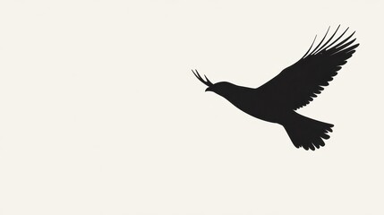 Obraz premium Majestic Avian Silhouette in Flight