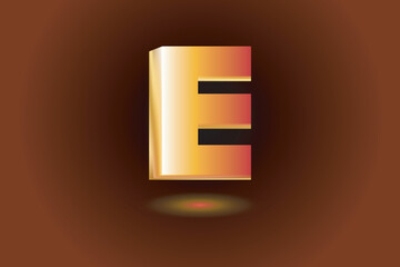 Letter E gradient logo design. E logo design.
