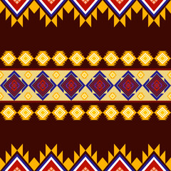 Ikat ethnic geometric abstract oriental traditional seamless pattern. Native decorative African American design for fabric, wallpaper, background, illustration, clothing, decoration, texture, textile