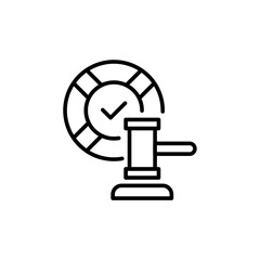 Travel insurance outline icons, minimalist vector illustration ,simple transparent graphic element .Isolated on white background