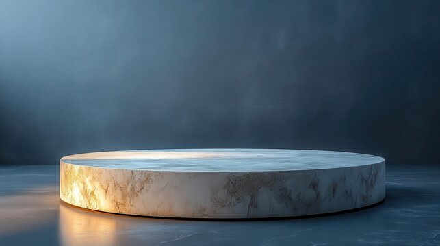 white podium stand against a grey gradient background designed for product showcasing the clean lines and neutral tones emphasize versatility and professionalism in advertising