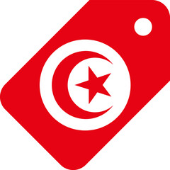 Fototapeta premium Tunisia Flag on Price Tag