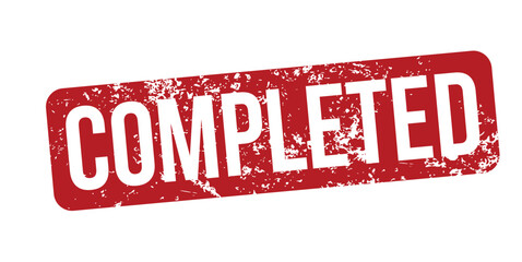 completed red rubber stamp in grunge effect