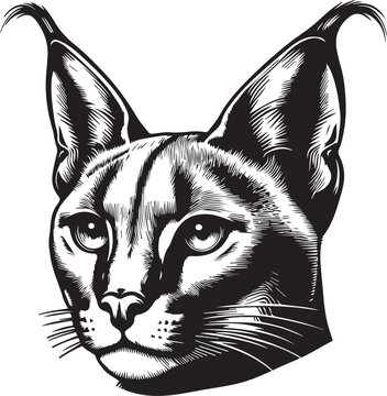 Carcal cat vector