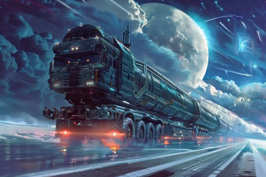 Abstract Antiport Transport High Detail Wallpaper 170. Futuristic Technology Concept