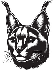 Carcal cat vector