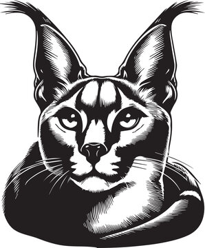 Carcal cat vector