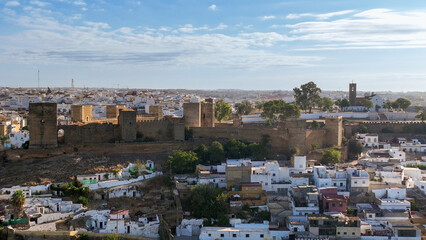 Vista aérea del castillo de Alcalá de Guadaíra en la provincia de Sevilla