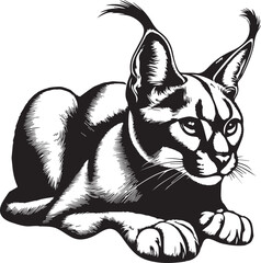 Carcal cat vector