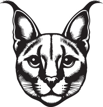 Carcal cat vector