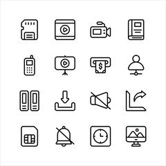 Get this amazing network and communication icons set in modern style