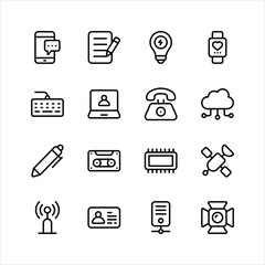 Grab this unique and modern network and communication icons set