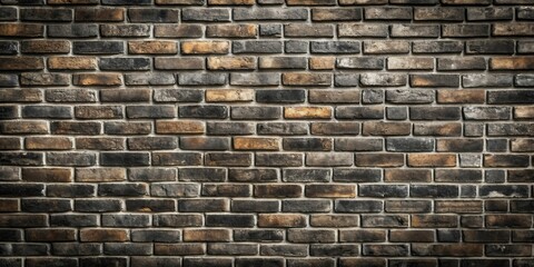A weathered brick wall with a distressed, worn-out texture and subtle shades of brown, gray, and black.