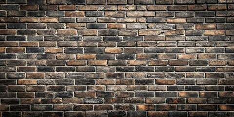 Fototapeta premium A close-up view of a weathered brick wall with a rustic, aged appearance, showcasing the natural beauty of the brickwork and its subtle variations in color and texture.