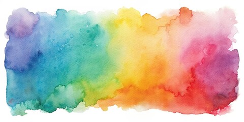 Abstract Watercolor Background with Vibrant Color Gradient and Organic Texture