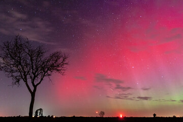 Zorza polarna nad Polską 11 października © Adrian