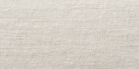 Fototapeta premium Natural Woven Fabric Texture - A Close-Up View of a Soft, Light Cream Linen Material