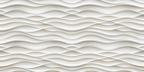 Fototapeta premium Abstract White Wave Pattern with Subtle Shadow Play and Embossed Texture