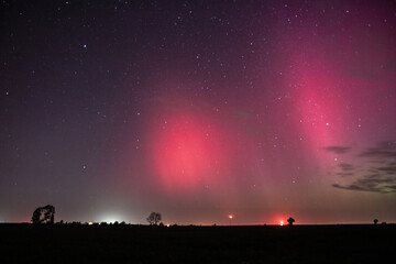 Zorza polarna nad Polską 11 października © Adrian