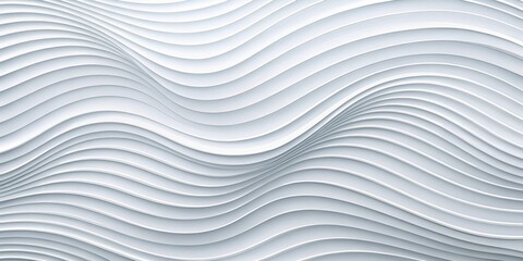 Abstract White Curving Lines, A Minimalist Pattern of Intersecting Waves