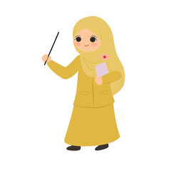 Fototapeta premium A teacher holding a pointer