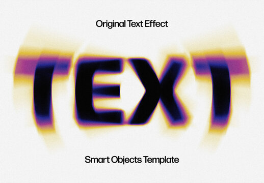 Blurry Circle Text Effect Mockup