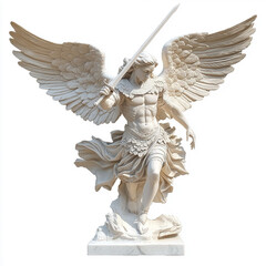 Fototapeta premium statue of angel with wings