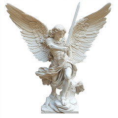 statue of angel with wings