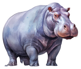 Naklejka premium PNG Wildlife animal mammal hippo.