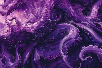 Obraz premium Vibrant Purple Wall Art. Intricate High Detailed Aesthetic